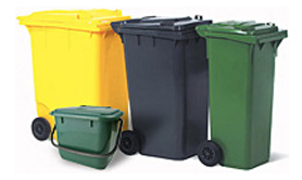 domestic wheelie bins
